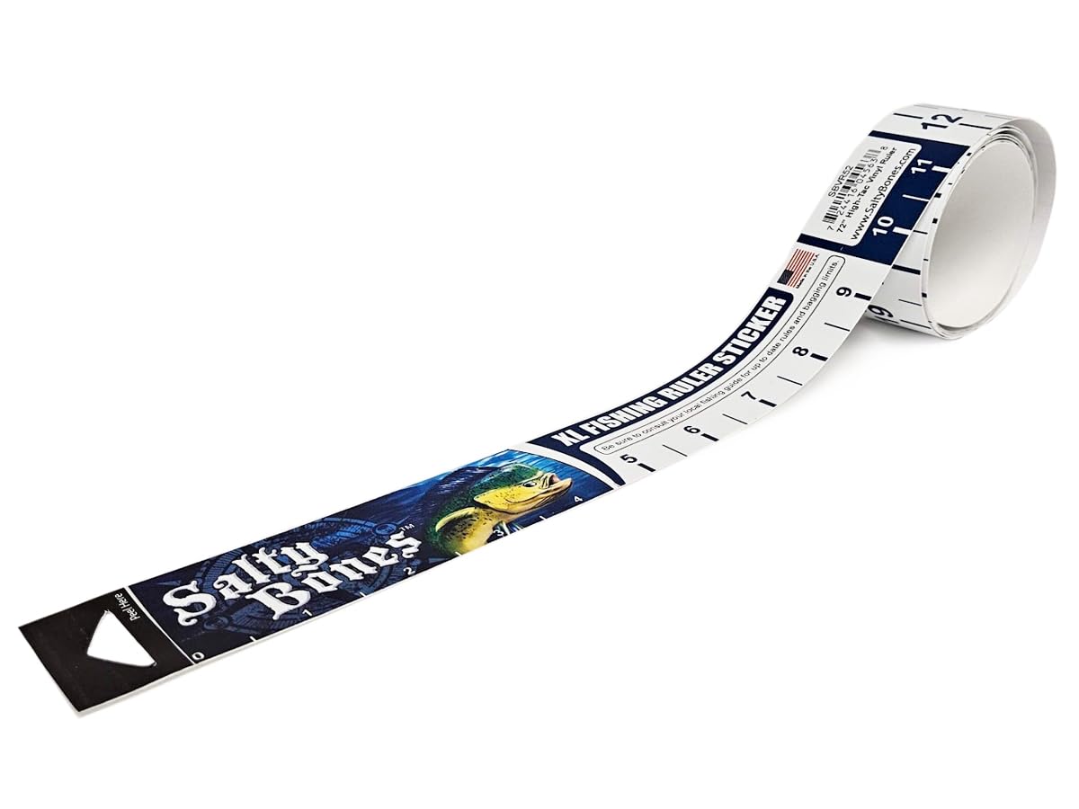 Salty Bones 72" XL Fishing Ruler Sticker