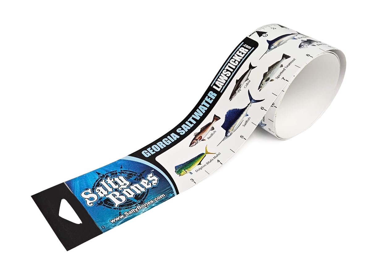 Salty Bones Georgia Saltwater Lawsticker - 36" Sticker Ruler