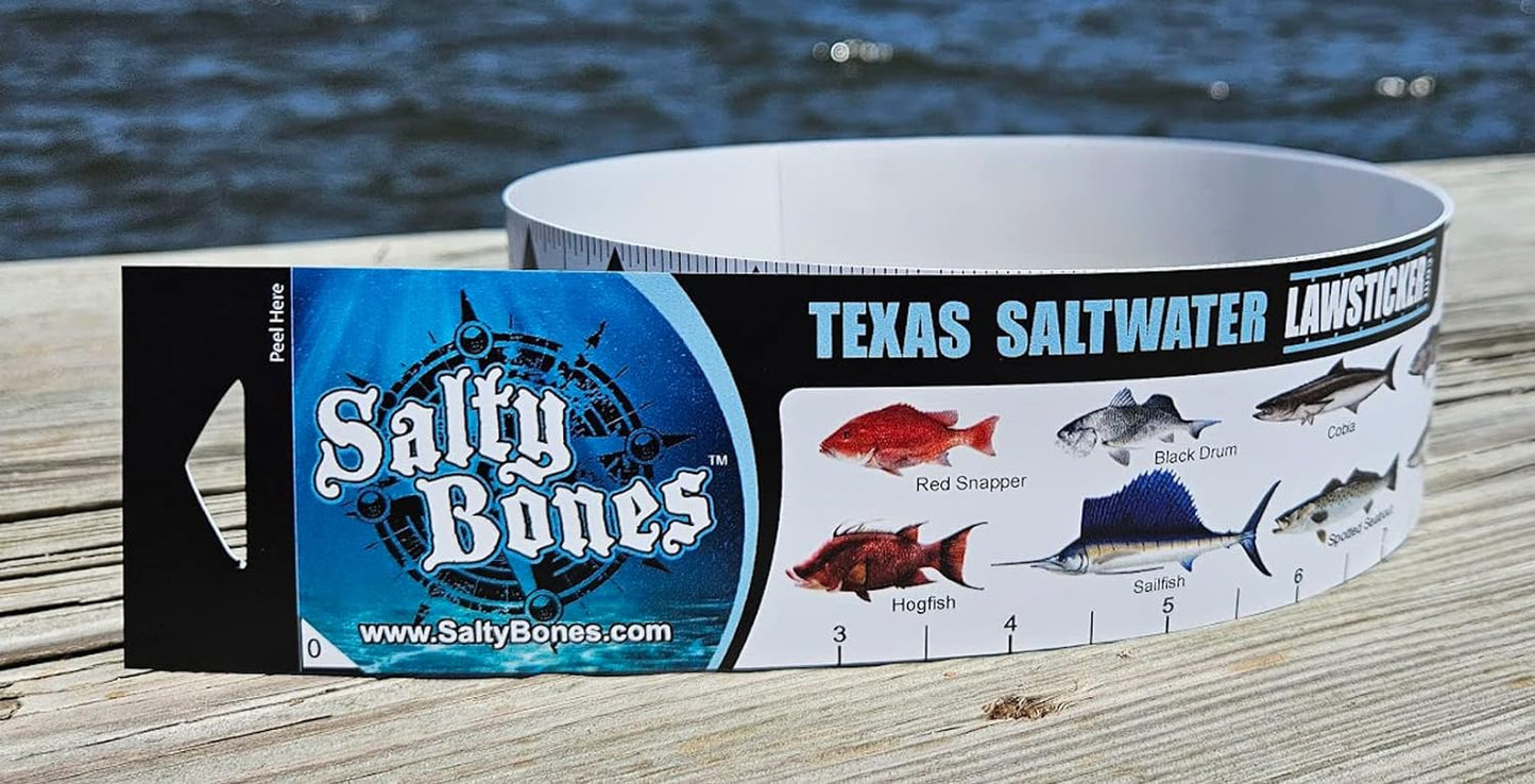 Salty Bones Texas Saltwater Lawsticker - 36" Sticker Ruler