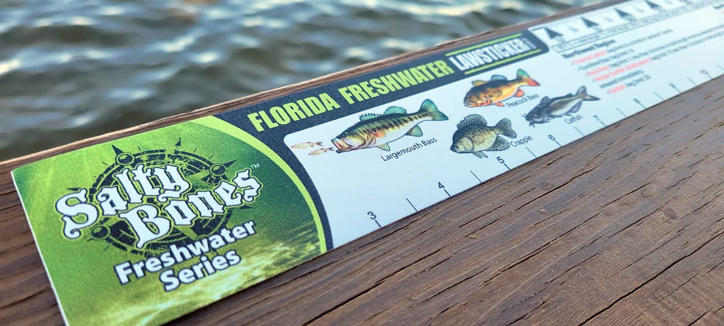 Salty Bones Florida Freshwater Lawsticker - 36" Sticker Ruler