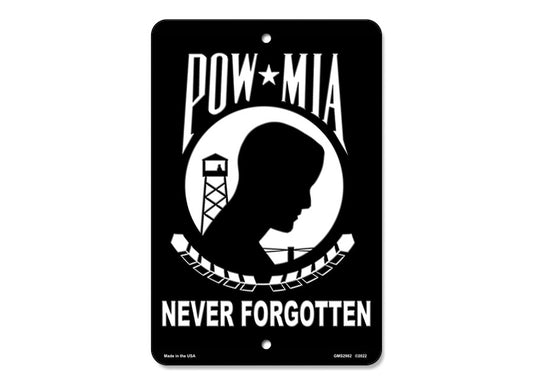POW MIA Never Forgotten Sign