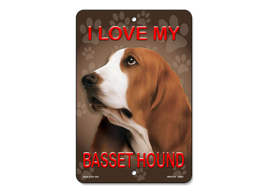 I Love My Basset Hound Sign
