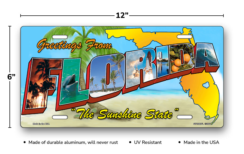 Florida "The Sunshine State" License Plate