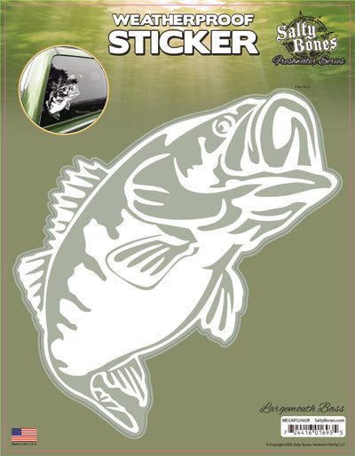 Largemouth Bass Plotted Style Mega Decal