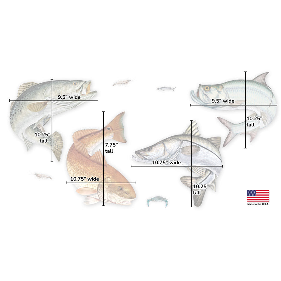 Florida Inshore Super Grand Slam Mega Decal Collection