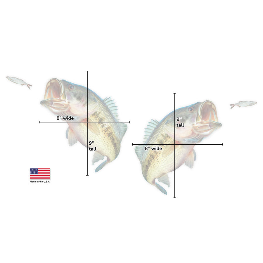 Salty Bones Largemouth Bass Mega Decal Double Pack