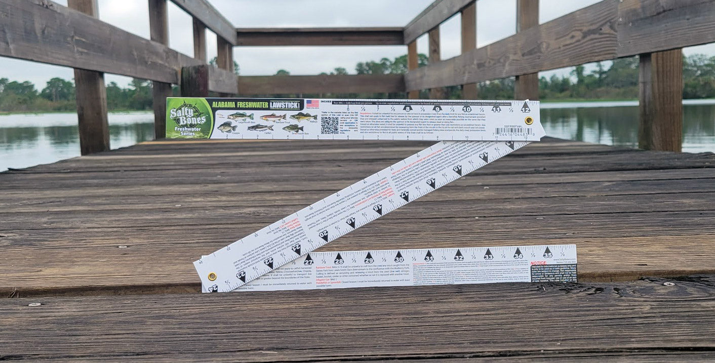 Salty Bones Alabama Freshwater Lawstick - 36" Folding Fishing Ruler