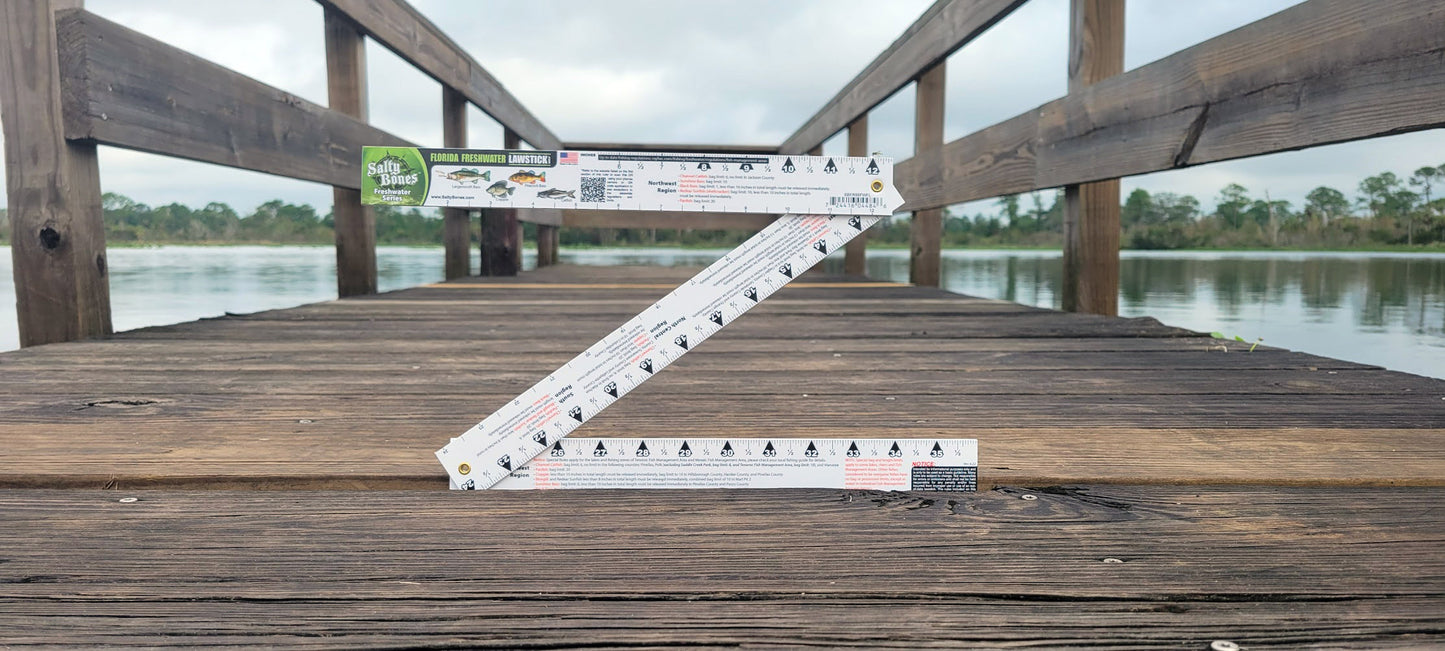 Salty Bones Florida Freshwater Lawstick - 36" Folding Fishing Ruler