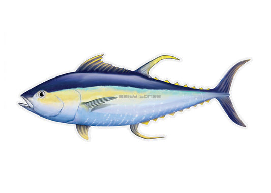 Yellowfin Tuna Profile Fish Decal