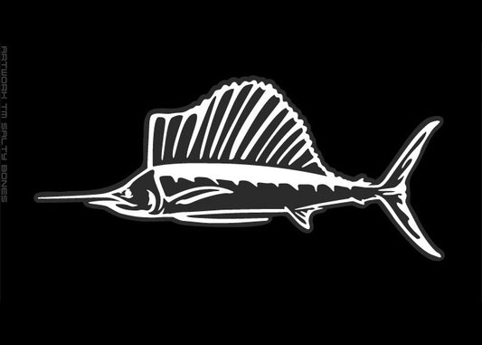 Sailfish Plotted Style Profile Decal