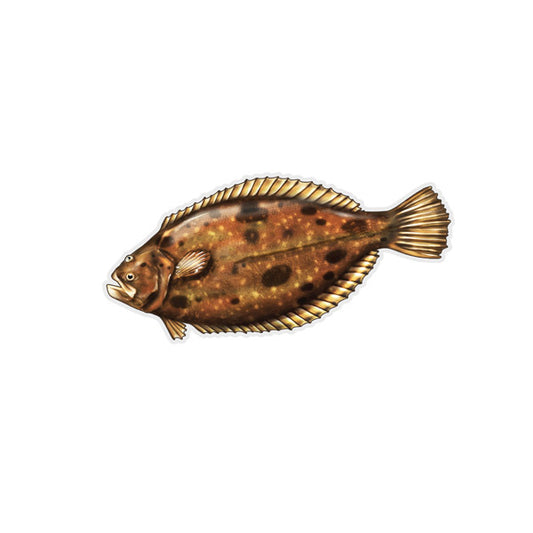 Flounder Mini Profile Fish Decal