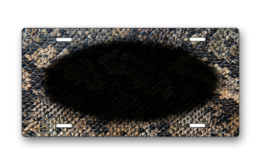 Snake Skin with Black Oval License Plate