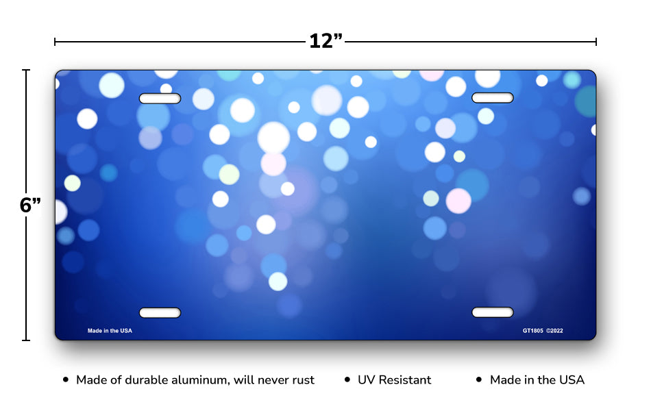 Signal Blue License Plate