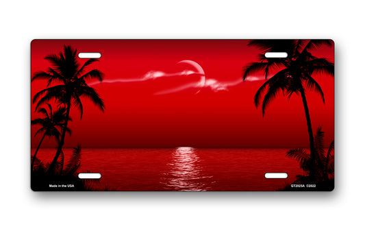 Red Palms Beach Scenic License Plate