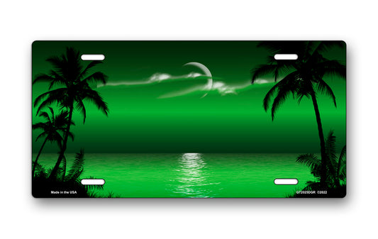 Green Palms Beach Scenic License Plate