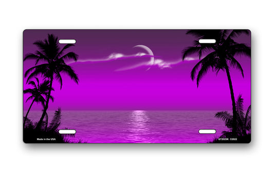 Purple Palms Beach Scenic License Plate