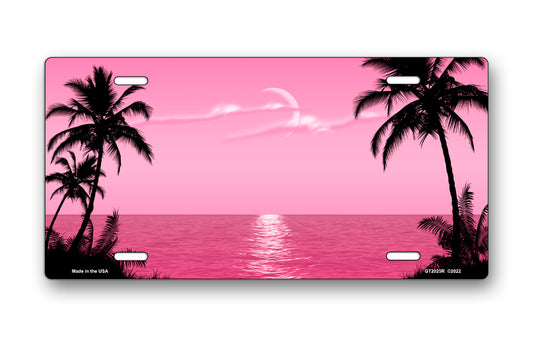 Pink Palms Beach Scenic License Plate