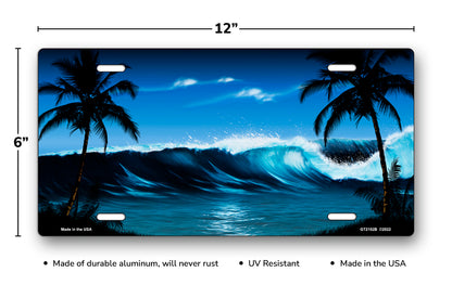 Blue Wave Palms Scenic License Plate