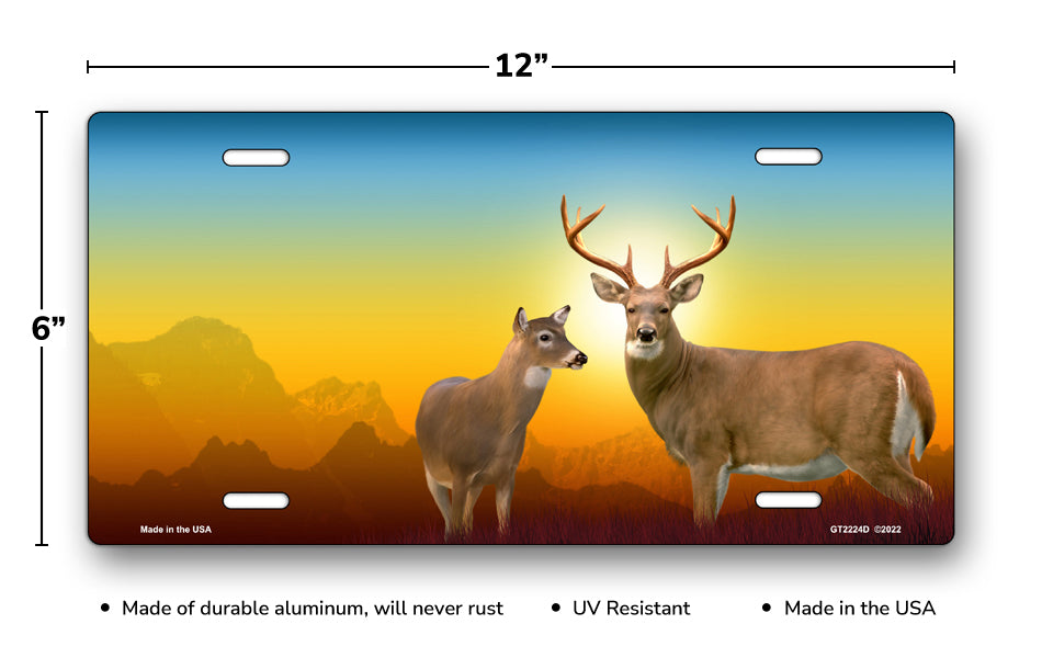 Deer on Full Color License Plate