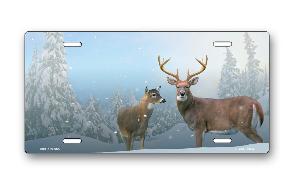 Winter Deer License Plate