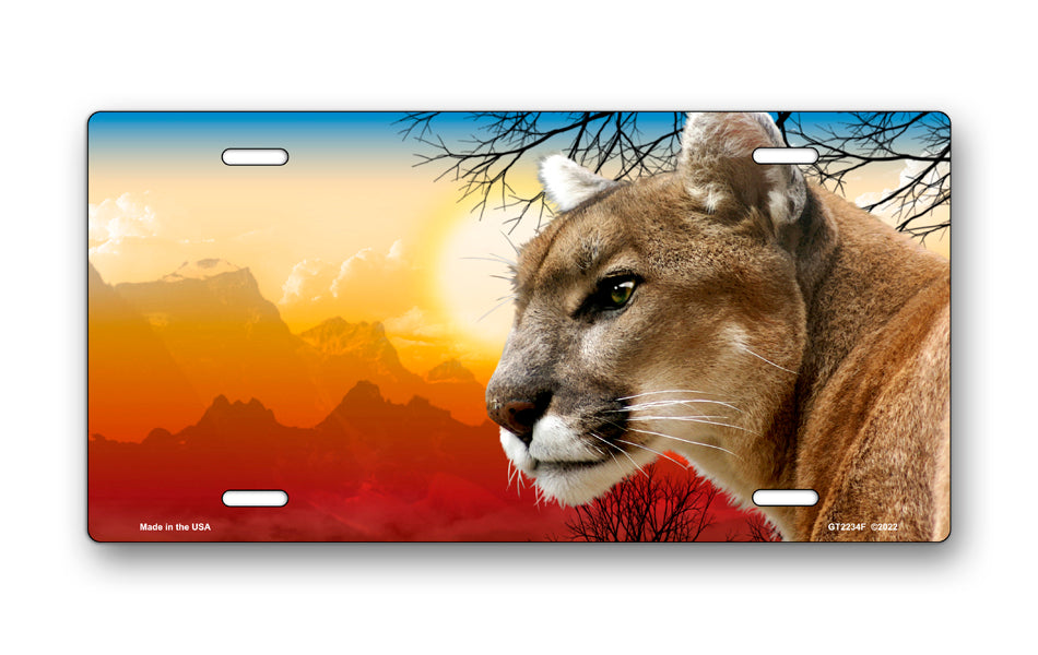 Full Color Cougar License Plate