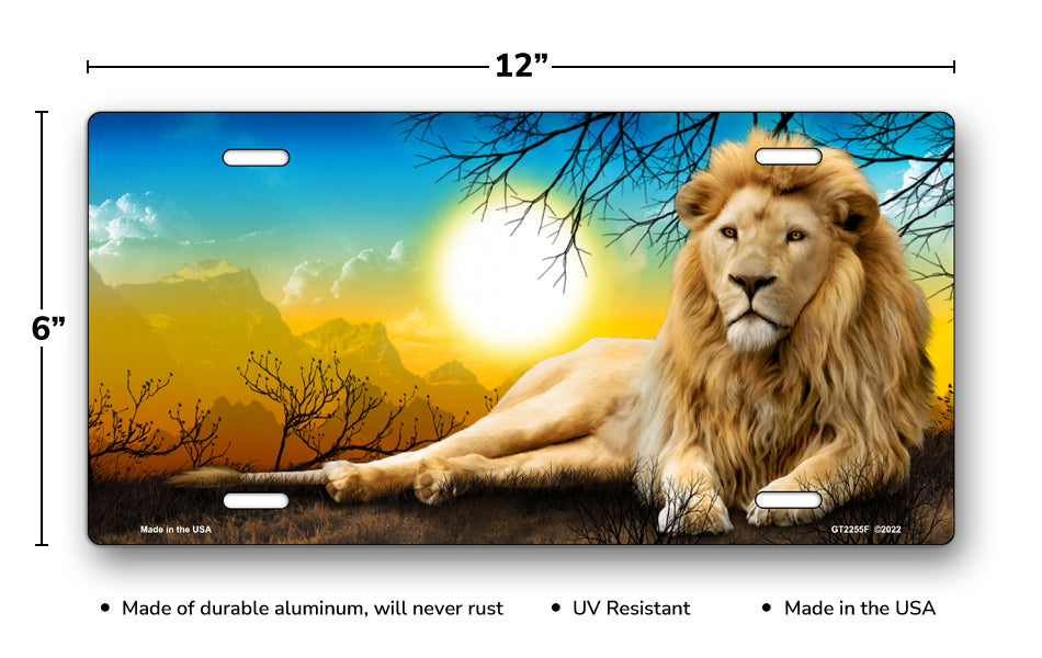 Full Color Lion License Plate