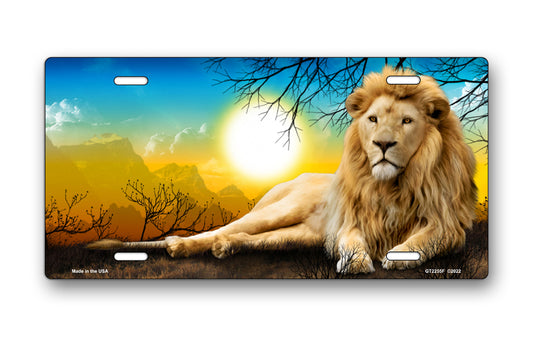 Full Color Lion License Plate