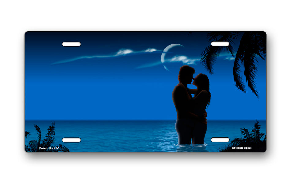 Blue Ocean Lovers License Plate