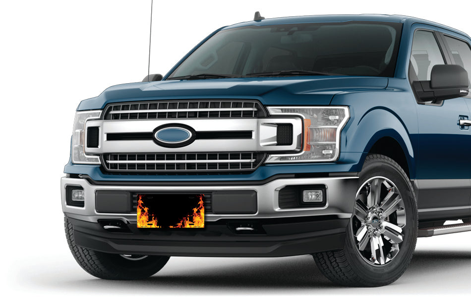Realistic Flames License Plate