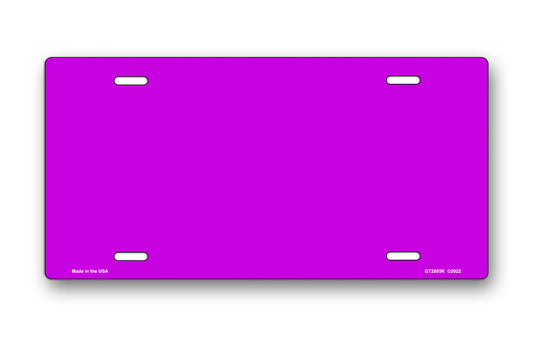 Solid Purple License Plate