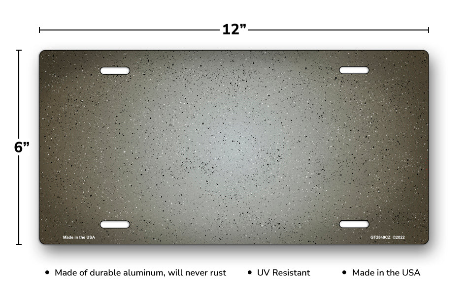 Speckled Gray Ringer License Plate
