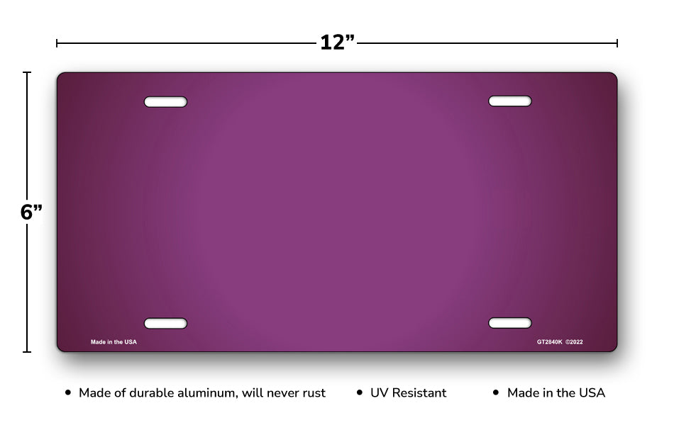 Purple Ringer License Plate