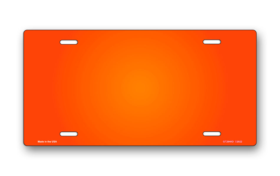 Orange Ringer License Plate