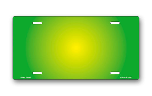 Yellow and Green Ringer License Plate
