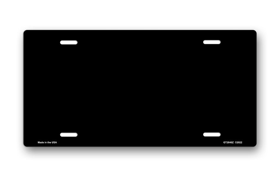 Solid Black License Plate