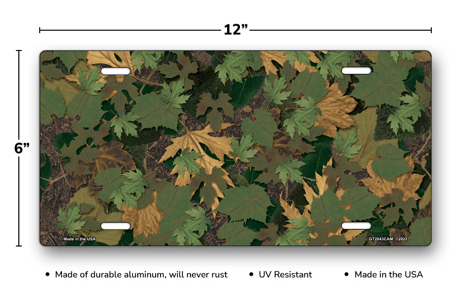 Woodland Camo License Plate