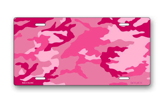 Pink Camo License Plate