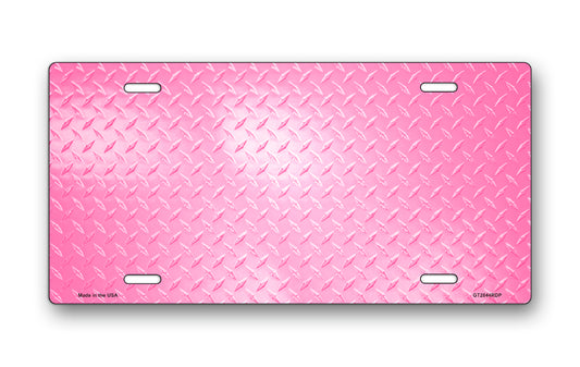 Pink Diamond Plate License Plate