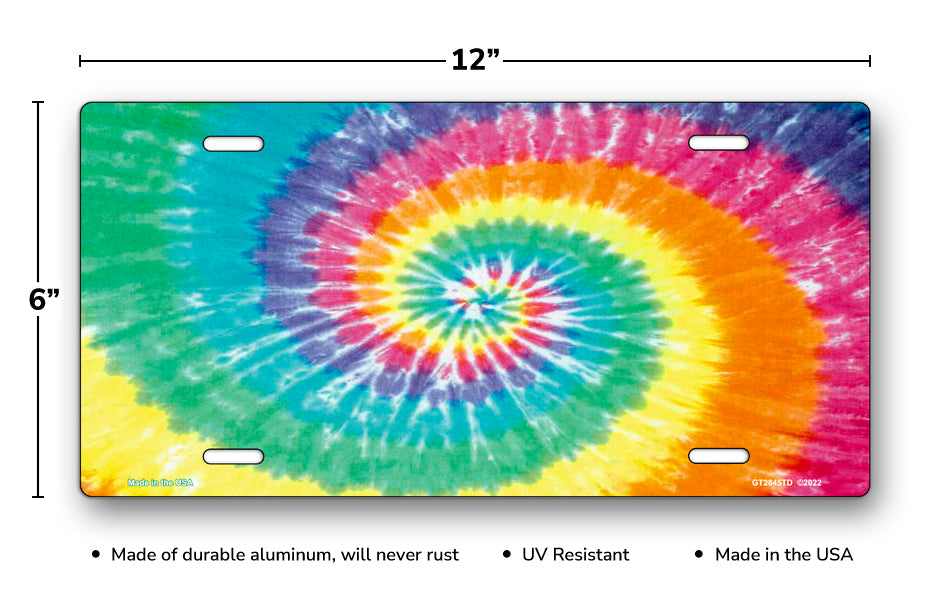 Tie-Dye License Plate