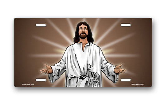Jesus on Mocha License Plate