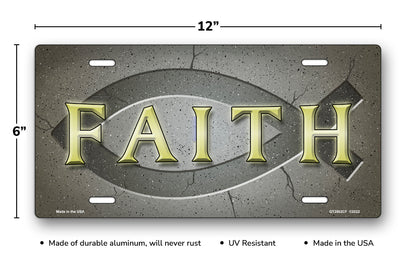 Ichthus Faith on Gray License Plate