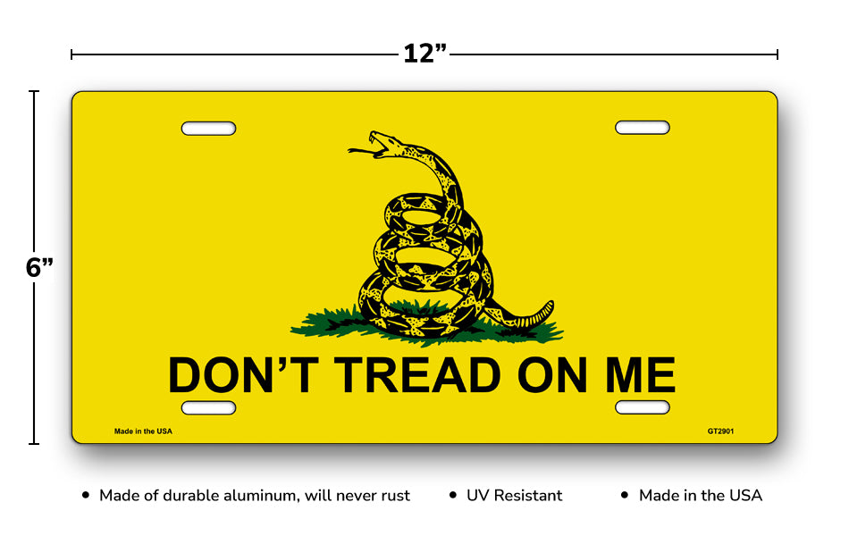 Don't Tread On Me License Plate