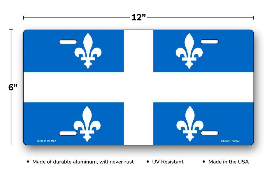 Flag of Quebec License Plate