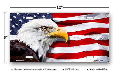 Bald Eagle American Flag License Plate