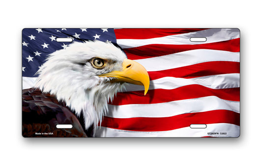 Bald Eagle American Flag License Plate