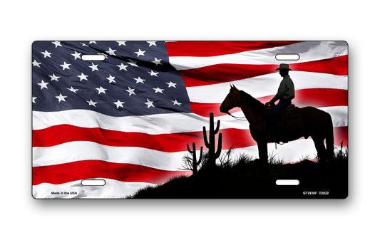 American Cowboy License Plate