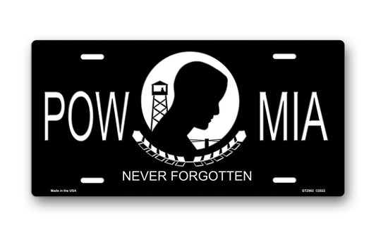 POW MIA Never Forgotten License Plate