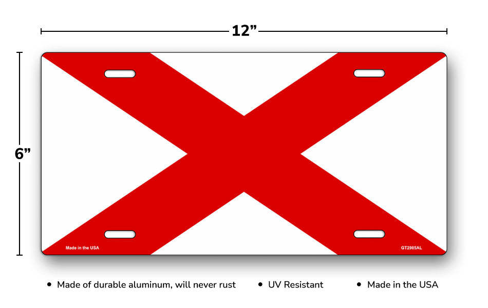 Alabama State Flag License Plate