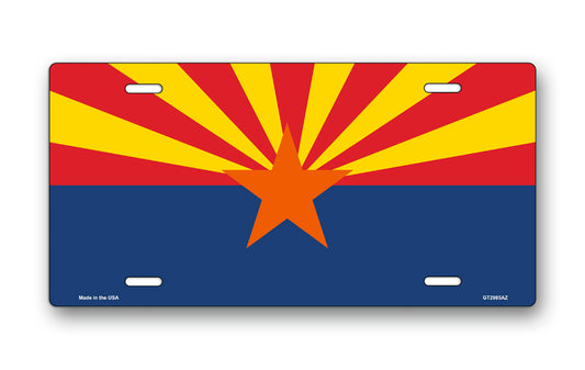 Arizona State Flag License Plate