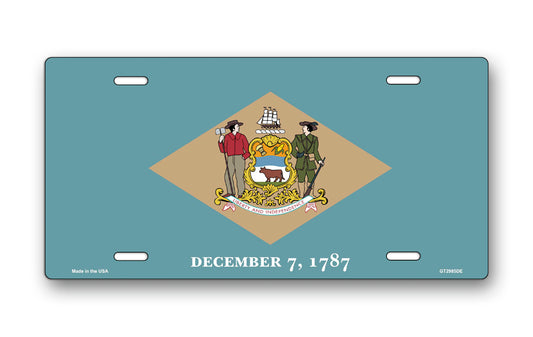 Delaware State Flag License Plate